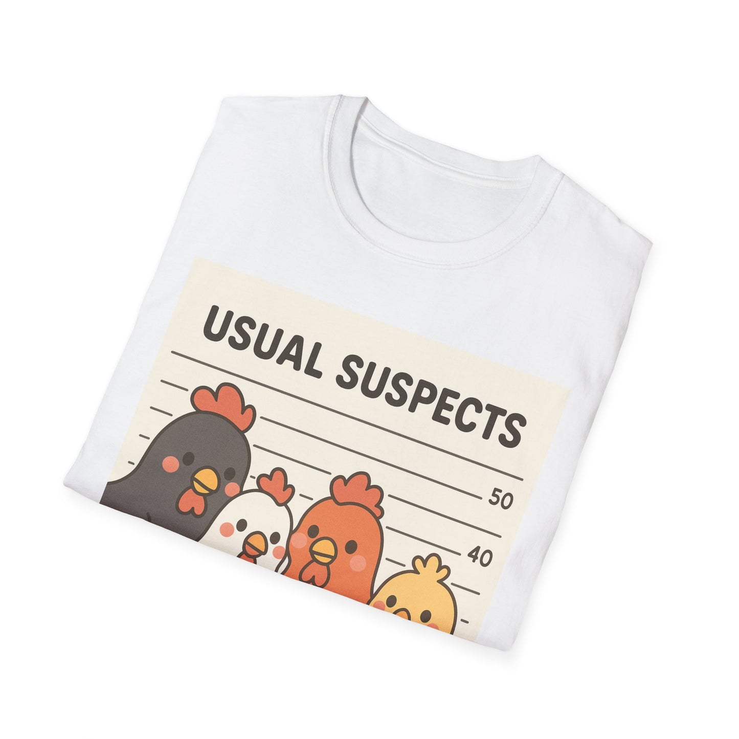 Funny Chicken Lover Unisex T-Shirt Mugshot Design