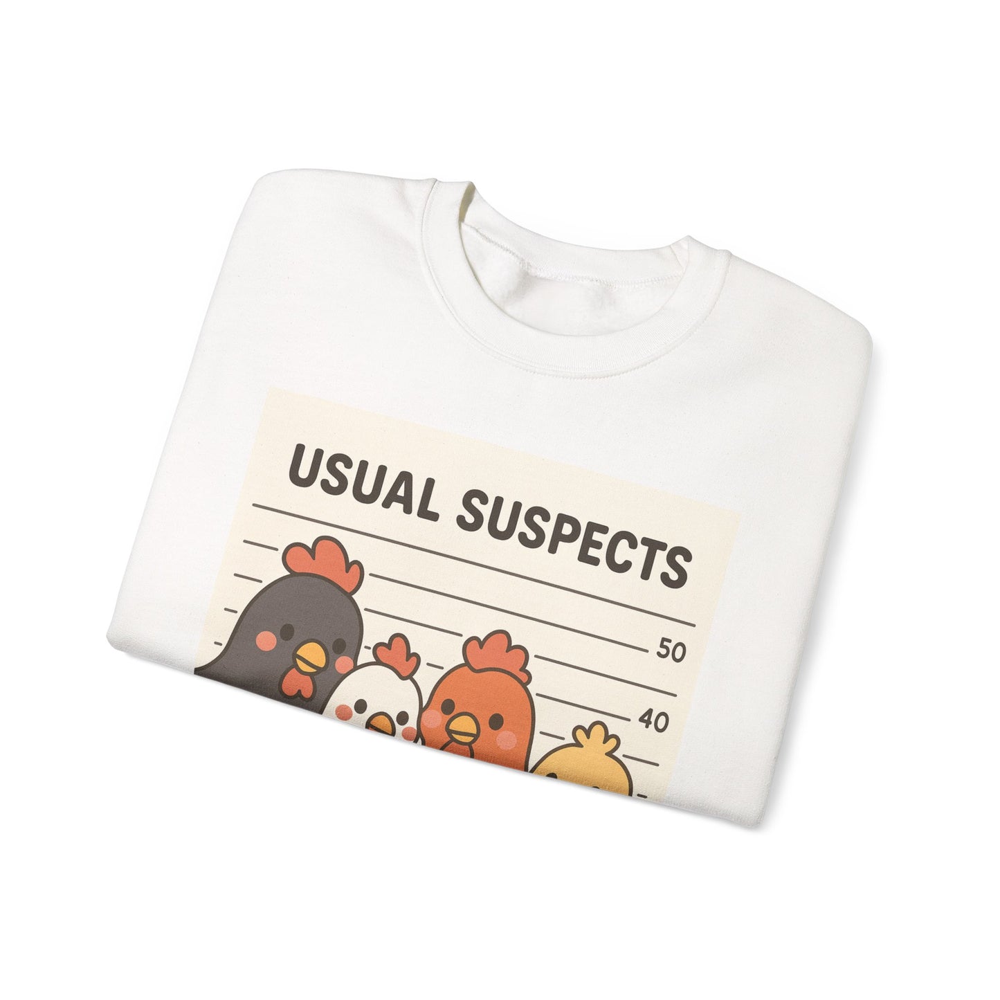 Funny Chicken Lover Sweatshirt - Mugshot Chickens