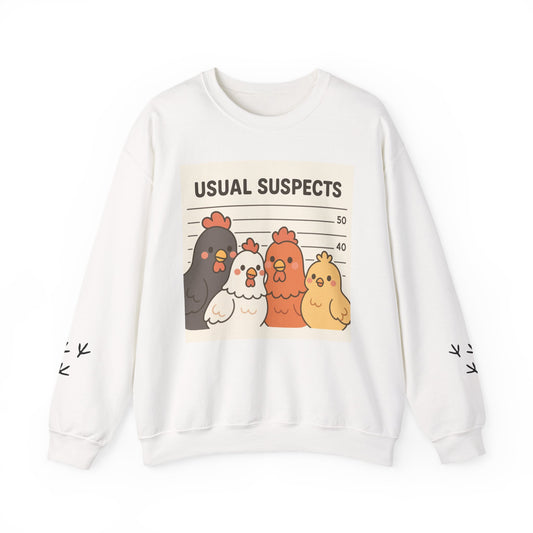 Funny Chicken Lover Sweatshirt - Mugshot Chickens